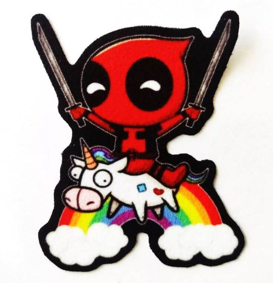 PARCHE TEXTIL DEADPOOL APLIQUE PEGA CON PLANCHA