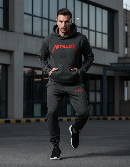 SUDADERA METALLICA CONJUNTO DEPORTIVO
