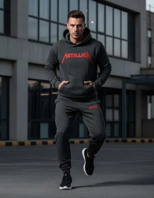 SUDADERA METALLICA CONJUNTO DEPORTIVO