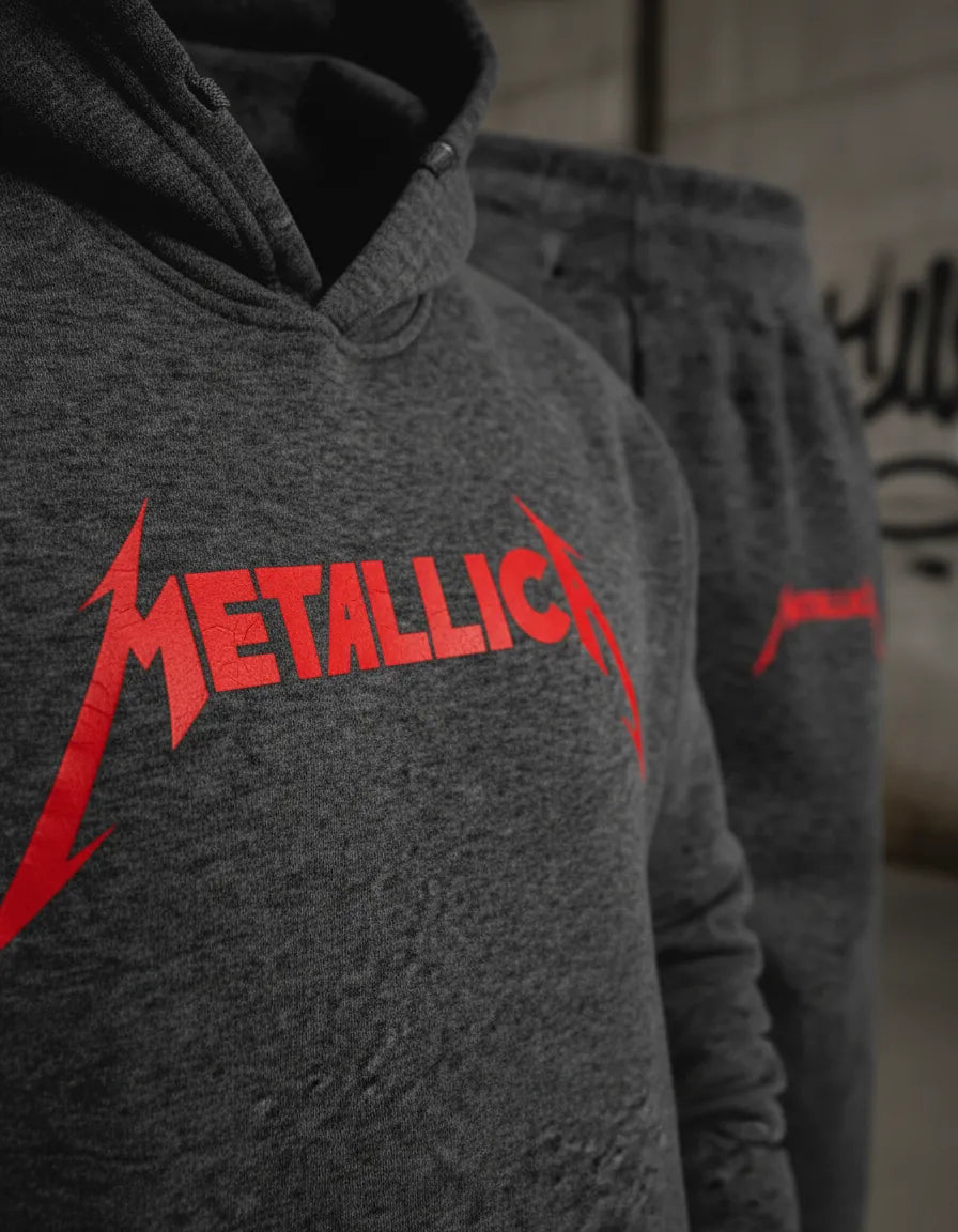 SUDADERA METALLICA CONJUNTO DEPORTIVO