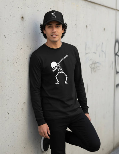 CAMIBUSO ESQUELETO DANCE DAB MANGA LARGA CON GORRA