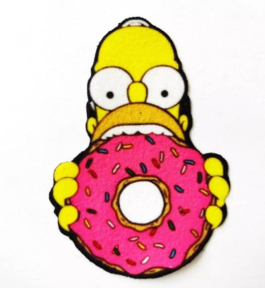 PARCHE TEXTIL HOMERO SIMPSON APLIQUE PEGA CON PLANCHA