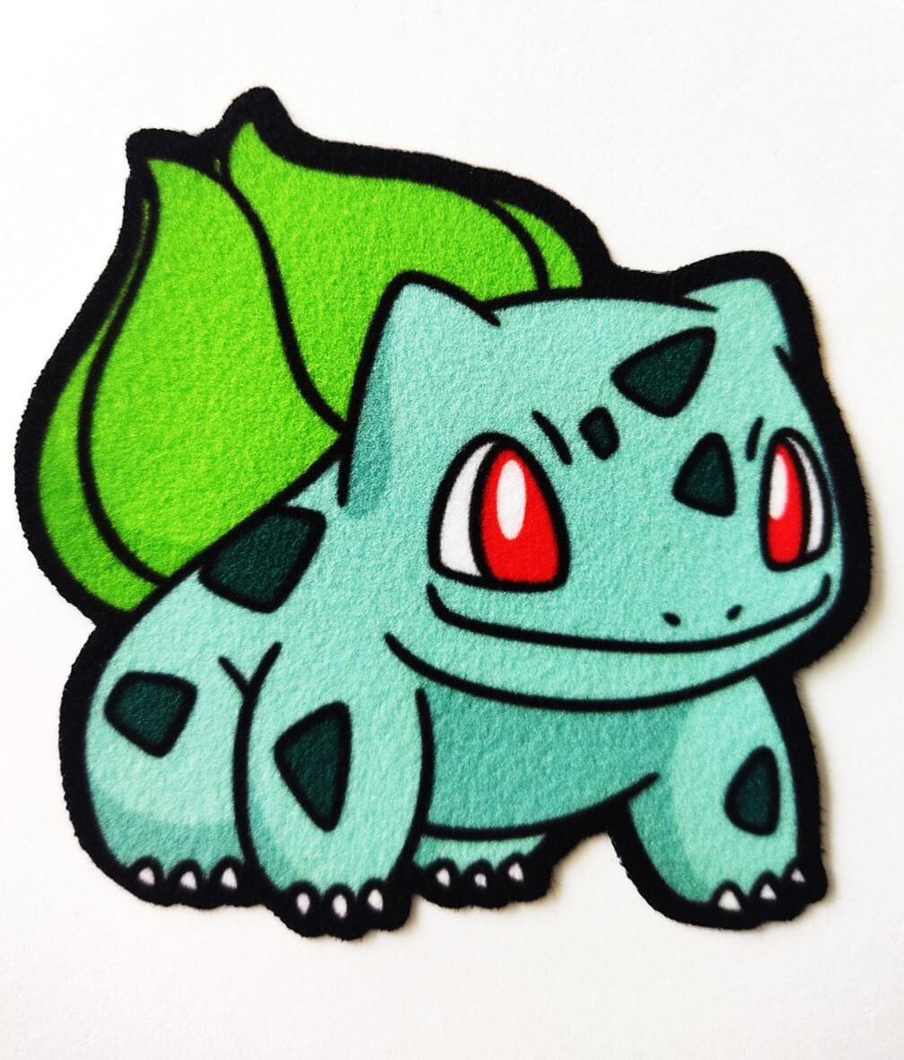 PARCHE TEXTIL BULBASAUR POKEMON APLIQUE TEXTIL PEGA CON PLANCHA