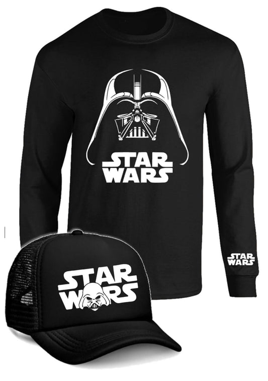 CAMIBUSO STAR WARS DARTH VADER MANGA LARGA CON GORRA