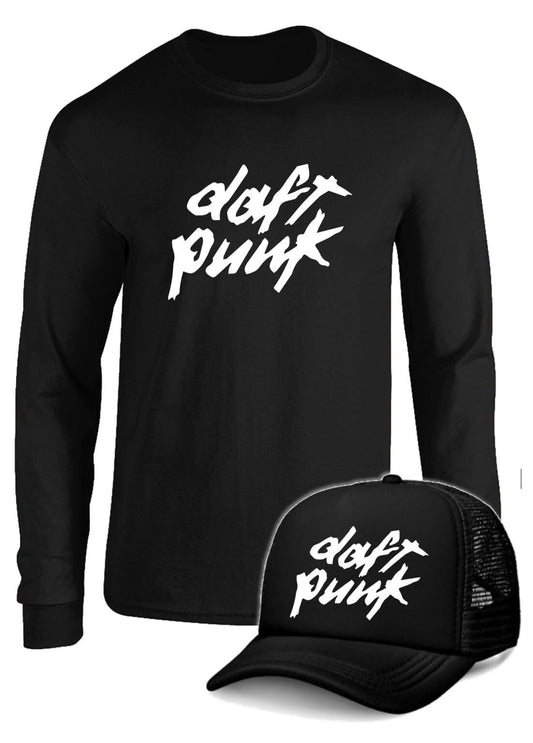 CAMIBUSO DAFT PUNK MANGA LARGA CON GORRA