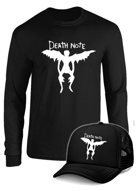 CAMIBUSO DEATH NOTE MANGA LARGA CON GORRA