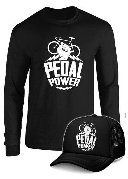 CAMIBUSO PEDAL POWER MANGA LARGA CON GORRA