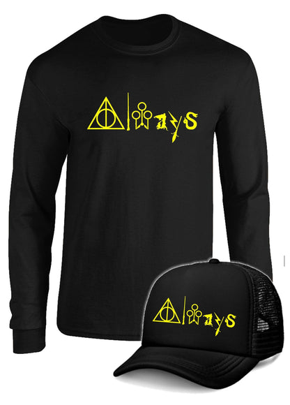 CAMIBUSO ALWAYS HARRY POTTER MANGA LARGA CON GORRA