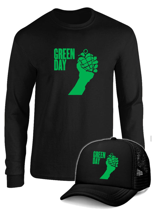 CAMIBUSO GREEN DAY MANGA LARGA CON GORRA