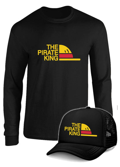 CAMIBUSO THE PIRATE KING ONE PIECE MANGA LARGA CON GORRA