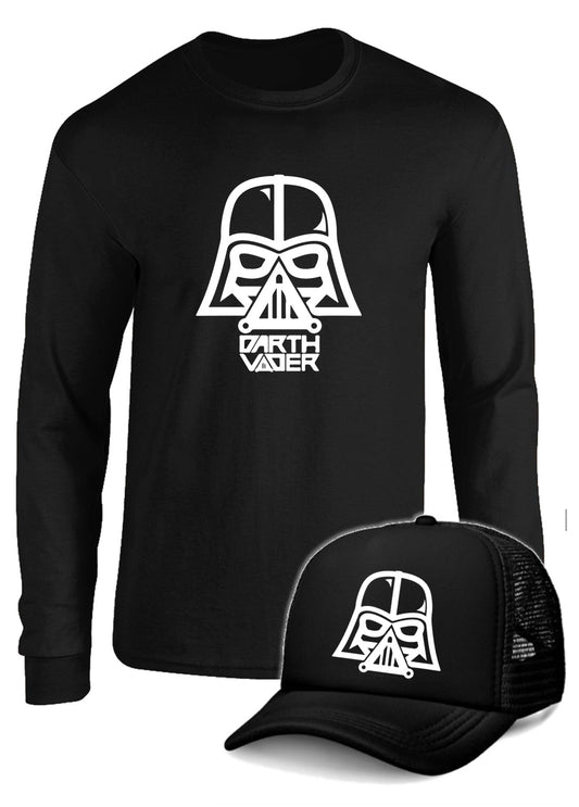 CAMIBUSO DARTH VADER STAR WARS  MANGA LARGA CON GORRA