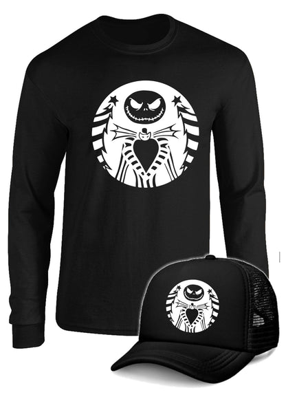 CAMIBUSO JACK SKELLINGTON  MANGA LARGA CON GORRA