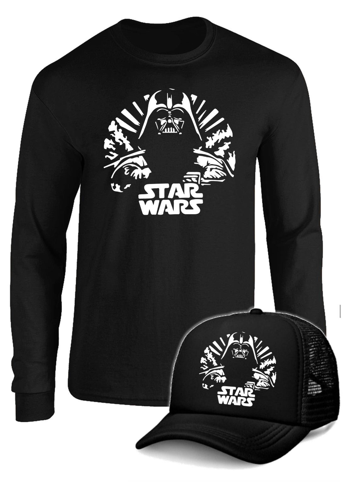 CAMIBUSO STAR WARS MANGA LARGA CON GORRA