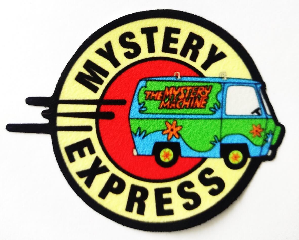 PARCHE TEXTIL MYSTERY EXPRESS SCOOBY DOO APLIQUE TEXTIL PEGA CON PLANCHA