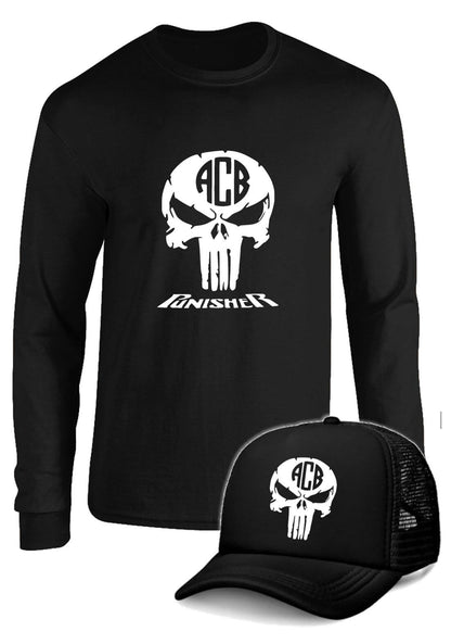 CAMIBUSO PUNISHER MANGA LARGA CON GORRA