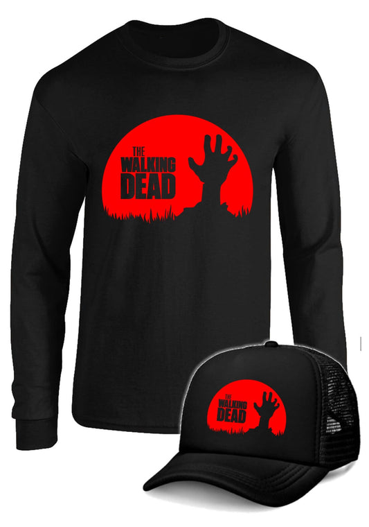 CAMIBUSO THE WALKING DEAD  MANGA LARGA CON GORRA