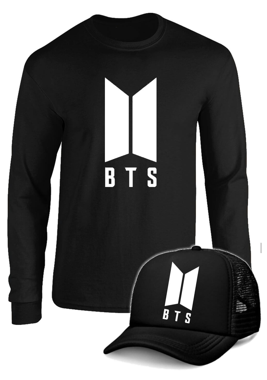 CAMIBUSO BTS  MANGA LARGA CON GORRA