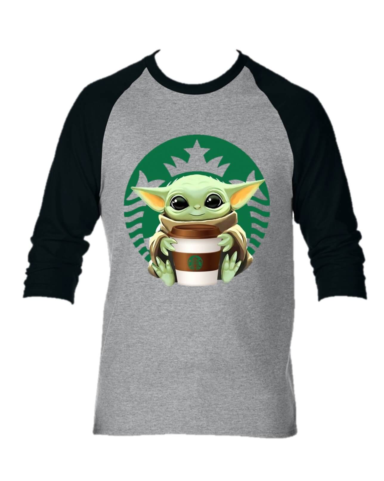 CAMISETA YODA COFFE STAR WARS CAMIBUSO MANGA LARGA