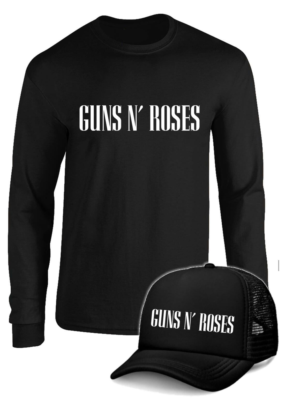 CAMIBUSO GUNS AND ROSES MANGA LARGA CON GORRA