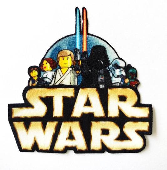 PARCHE TEXTIL STAR WARS LEGO APLIQUE TEXTIL PEGA CON PLANCHA