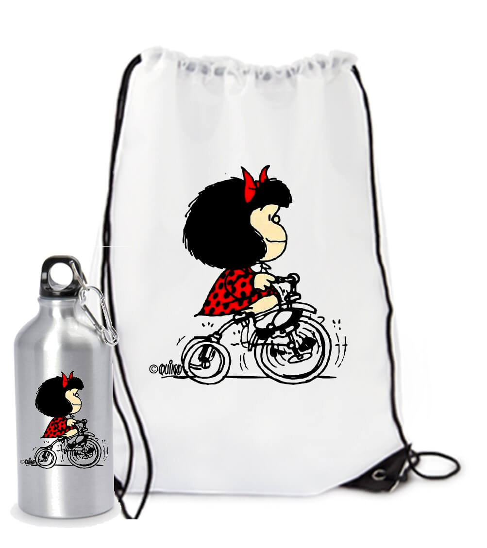 COMBO TULA TERMO MAFALDA CARICATURA