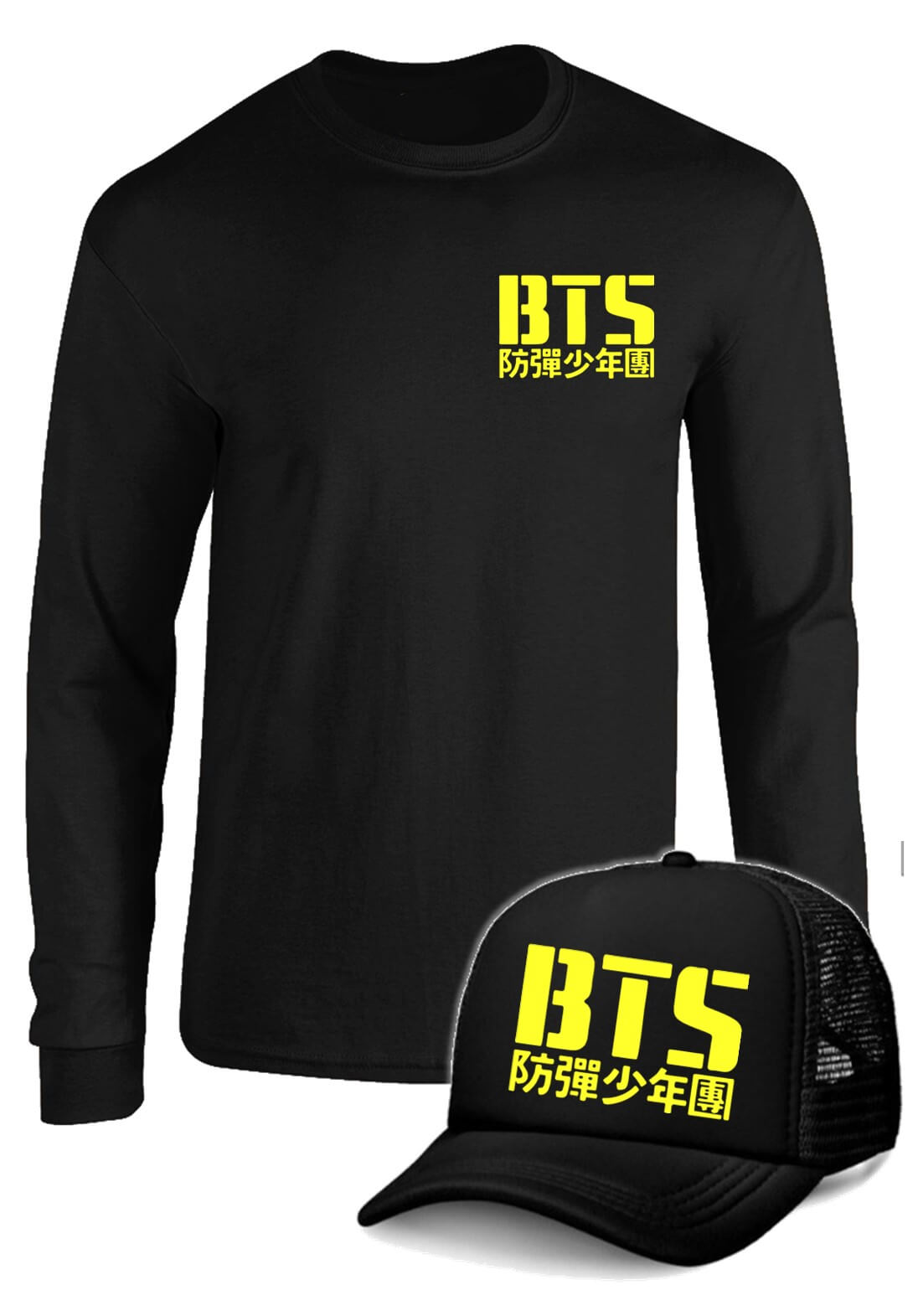 CAMIBUSO BTS  MANGA LARGA CON GORRA