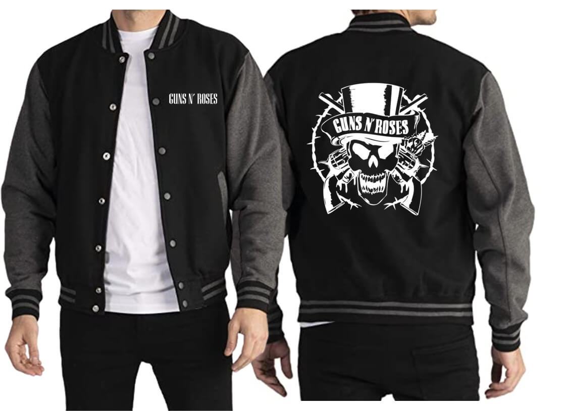 CHAQUETA BEISBOLERA GUNS AND ROSES