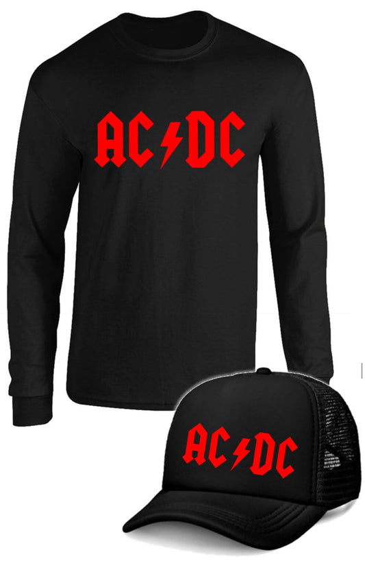 CAMIBUSO AC/DC MANGA LARGA CON GORRA