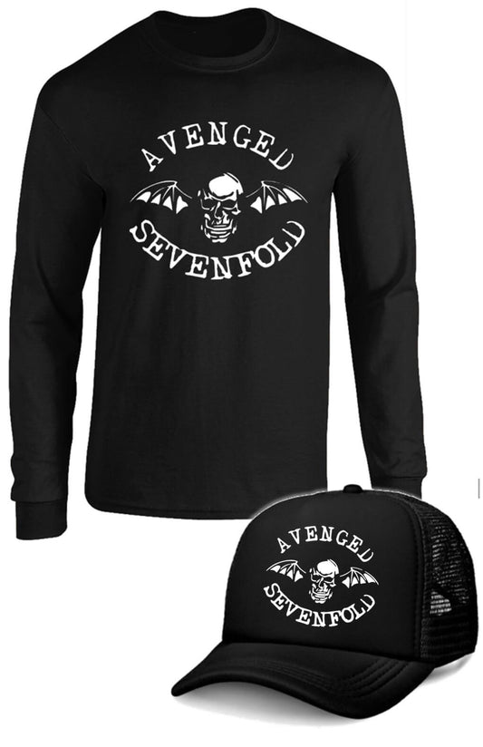 CAMIBUSO AVENGED SEVENFOLD  MANGA LARGA CON GORRA