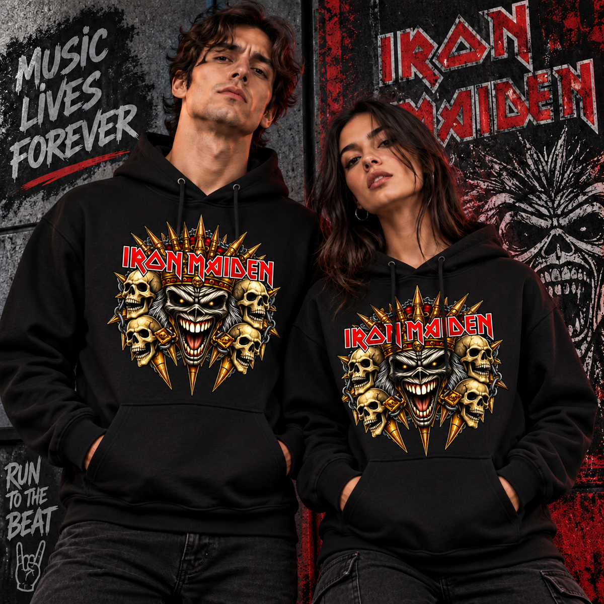 BUZO IRON MAIDEN TOUR SKULLS ROCK