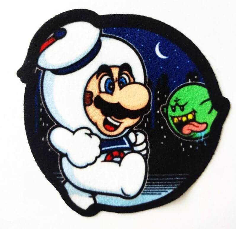 PARCHE TEXTIL MARIO BROS APLIQUE TEXTIL PEGA CON PLANCHA