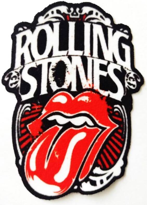 PARCHE TEXTIL  THE ROLLING STONES APLIQUE TEXTIL PEGA CON PLANCHA