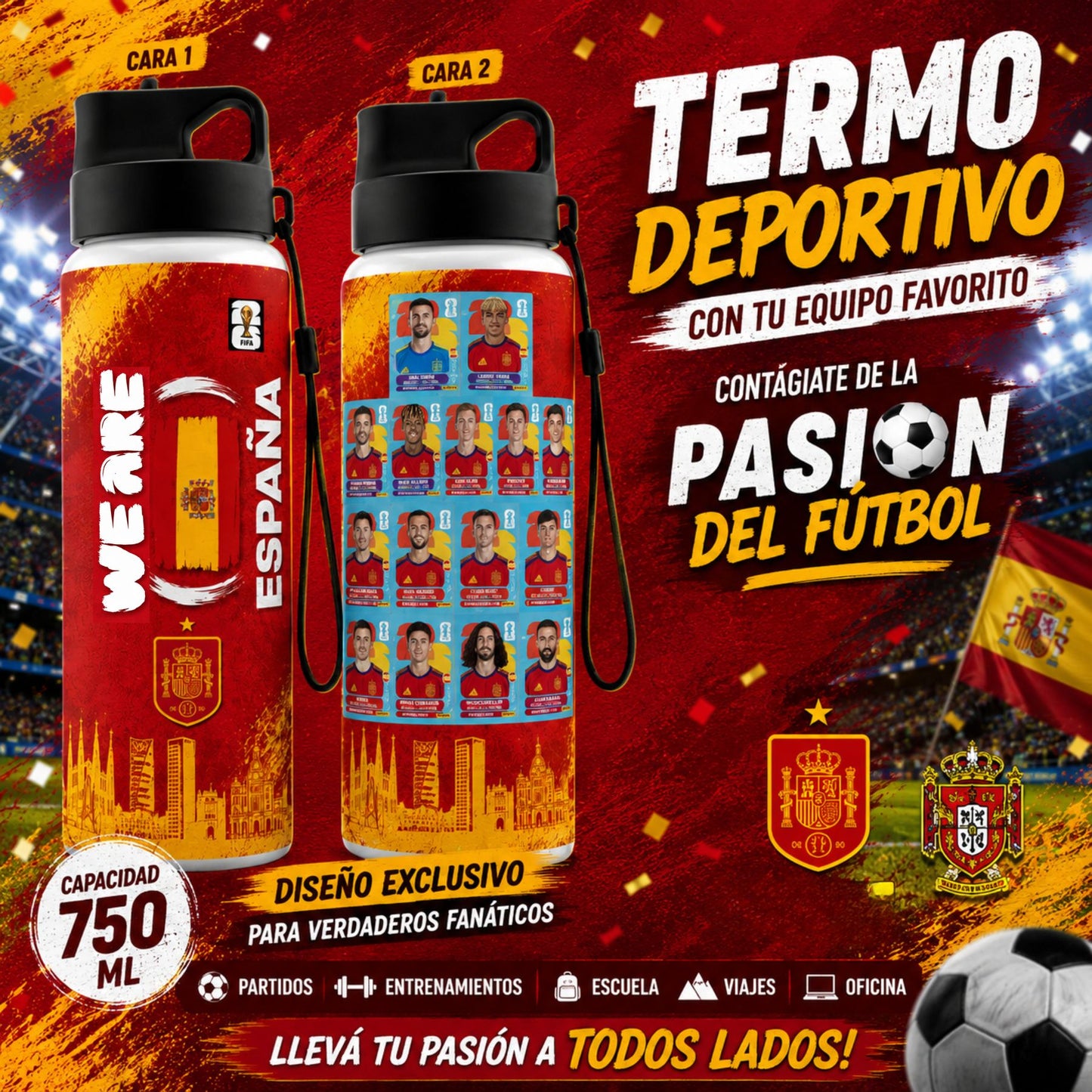 TERMOS MUNDIALISTA 2026 ENCUENTRA TU EQUIPO COLECCIONALOS