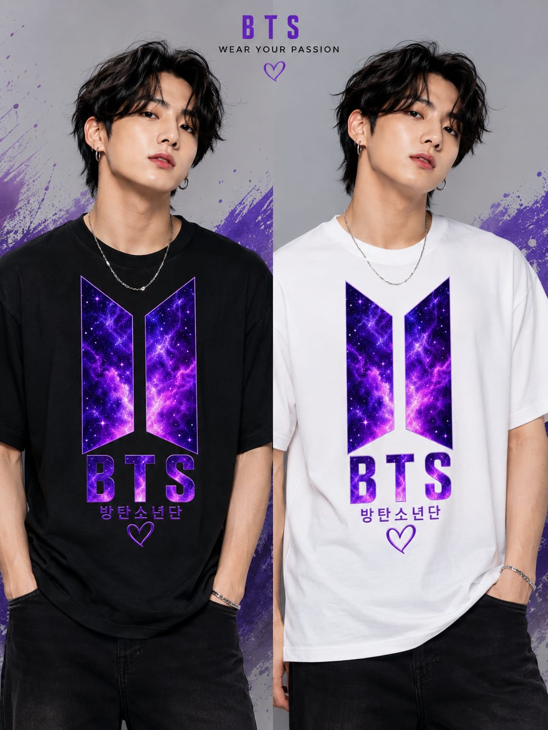 CAMISETA BTS LOGO FANS